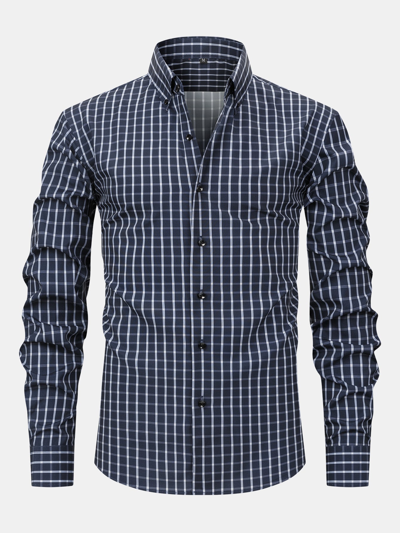 CHEMISE À MANCHES LONGUES À CARREAUX AVEC BOUTONS & PANTALONS SLIM FIT À JAMBES FINS