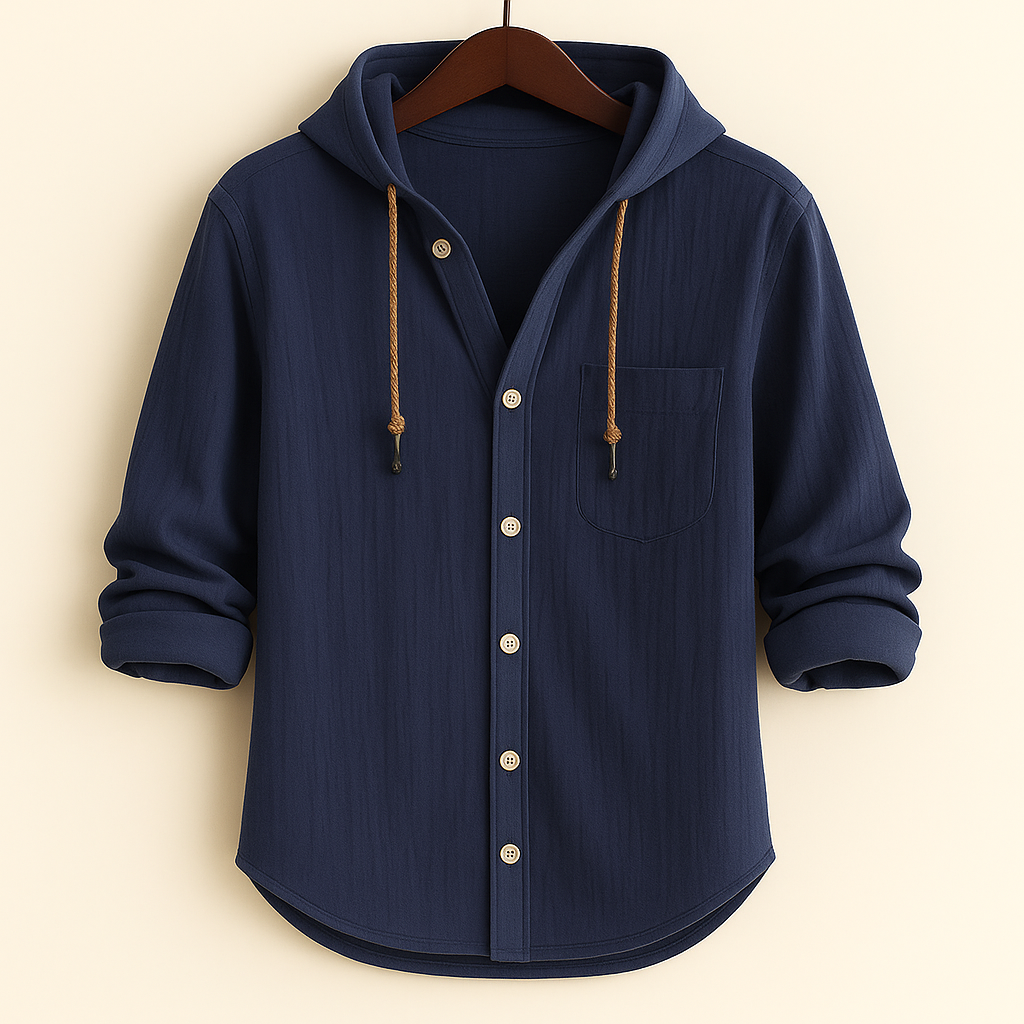 DUMONT LYON™ | CHEMISE DE LUXE EN COTON DOUX AVEC CAPUCHE