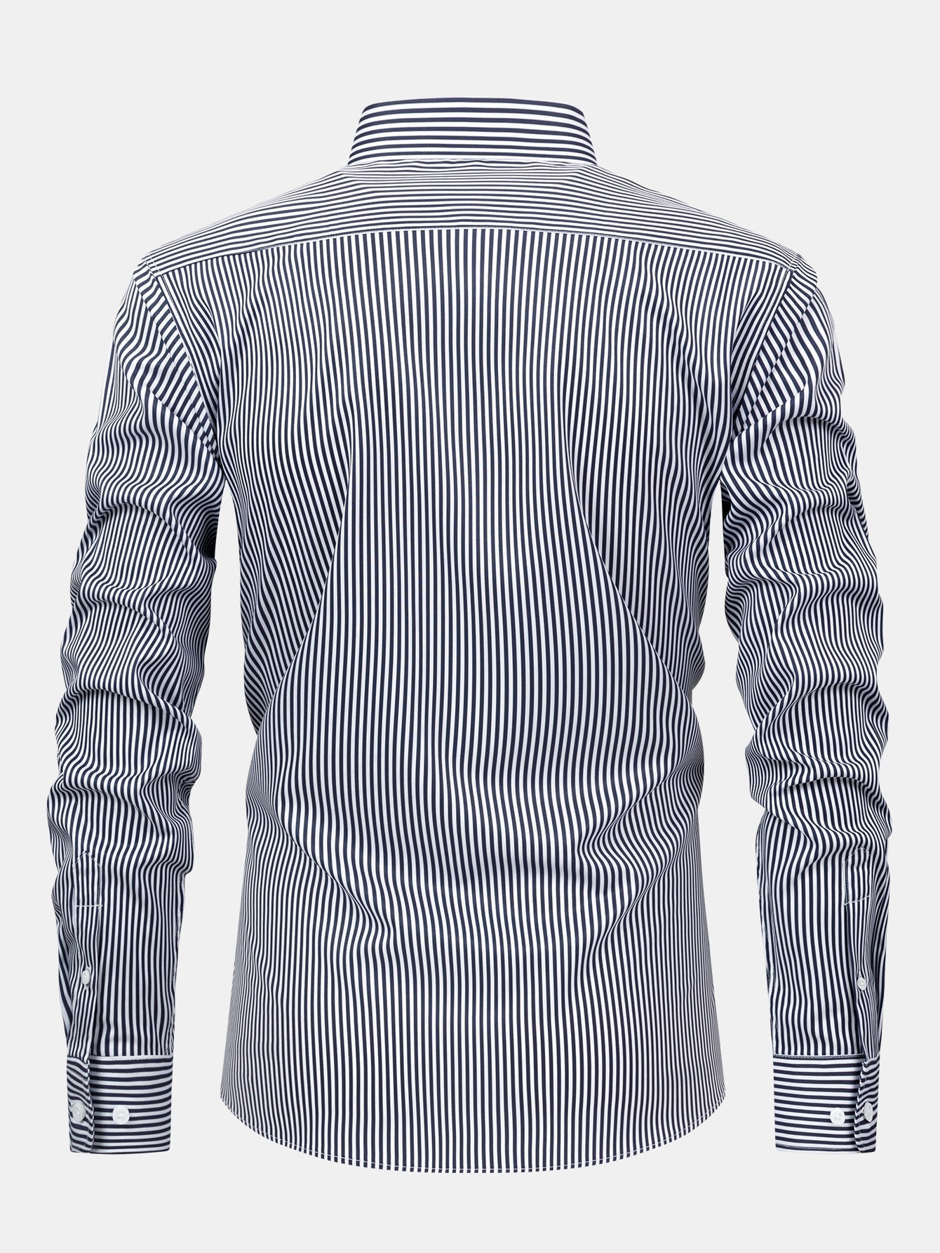 CHEMISE À MANCHES LONGUES À RAYURES AVEC BOUTONS