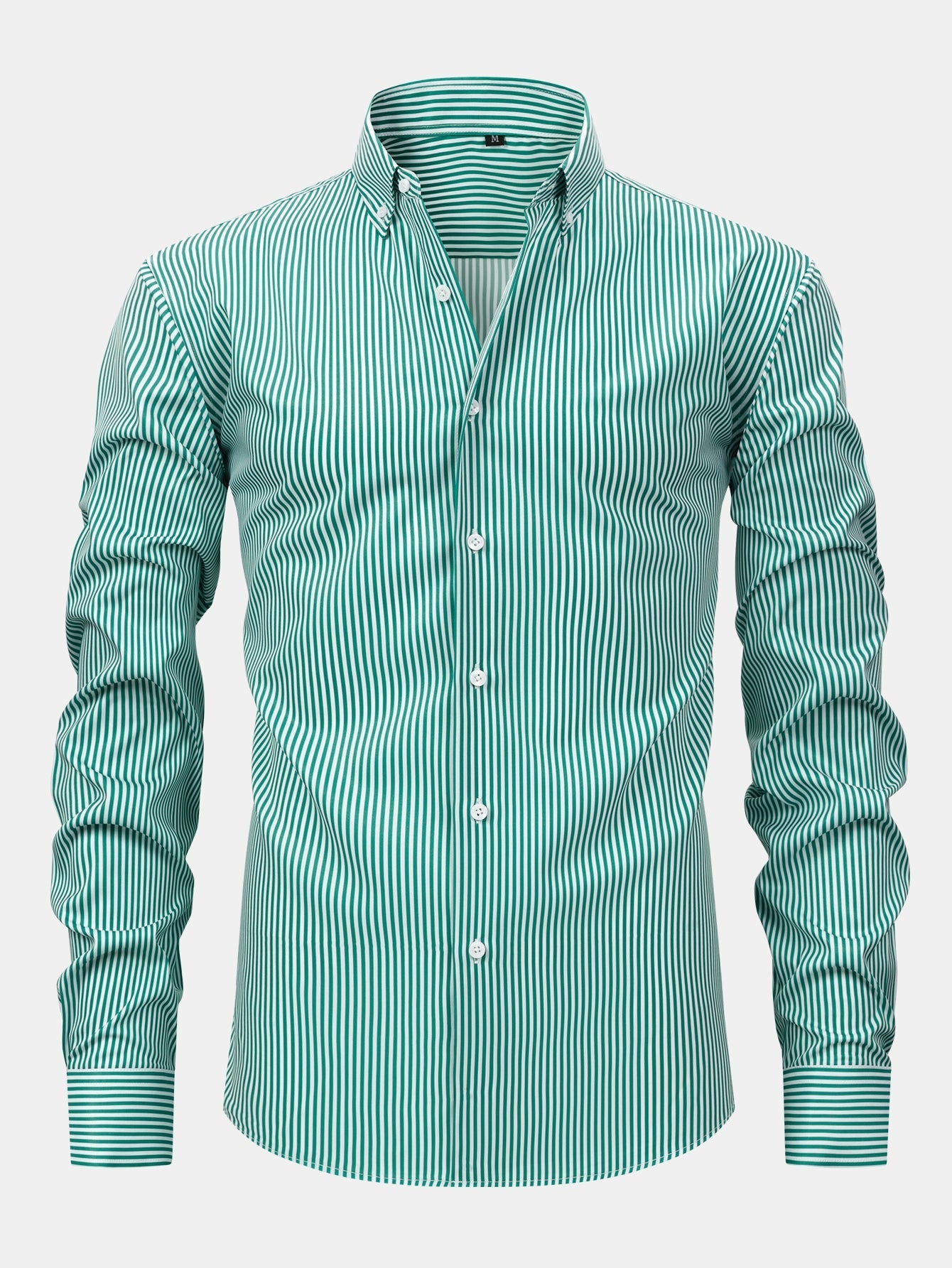CHEMISE À MANCHES LONGUES À RAYURES AVEC BOUTONS