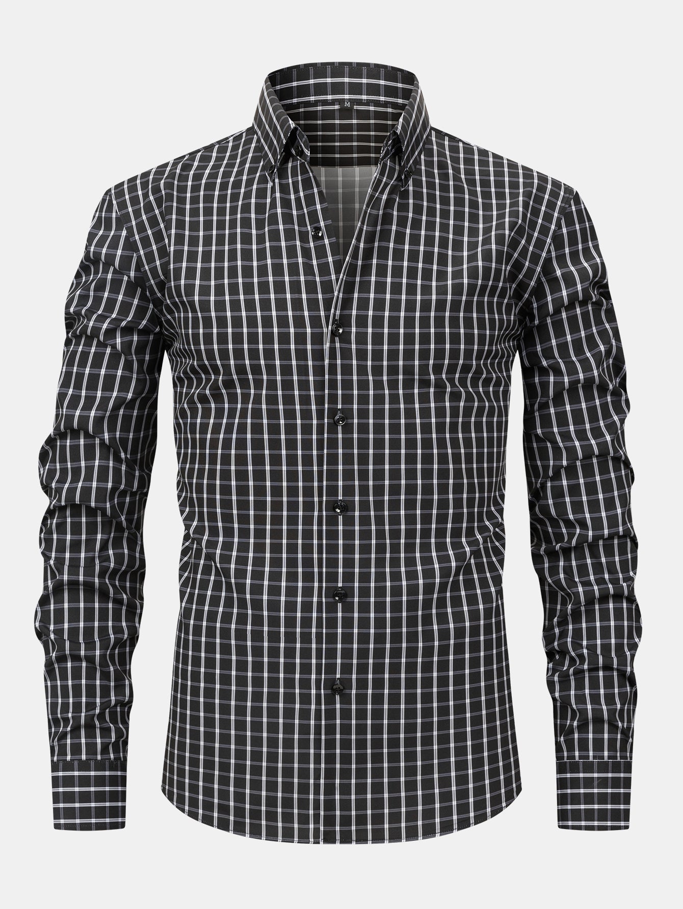 CHEMISE À MANCHES LONGUES À CARREAUX AVEC BOUTONS & PANTALONS SLIM FIT À JAMBES FINS