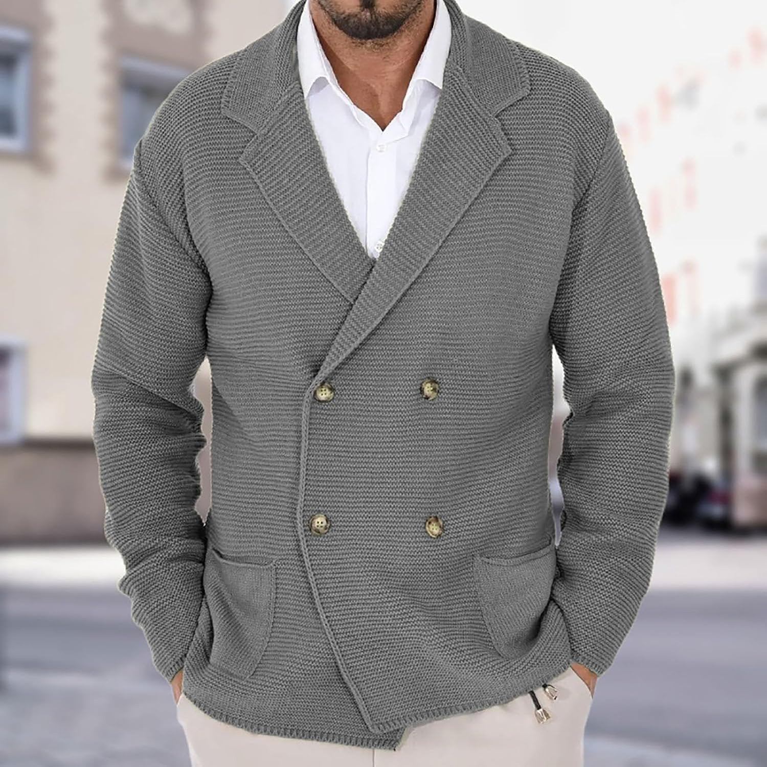 DUMONT LYON | CARDIGAN ÉLÉGANT EN LAINE POUR HOMME