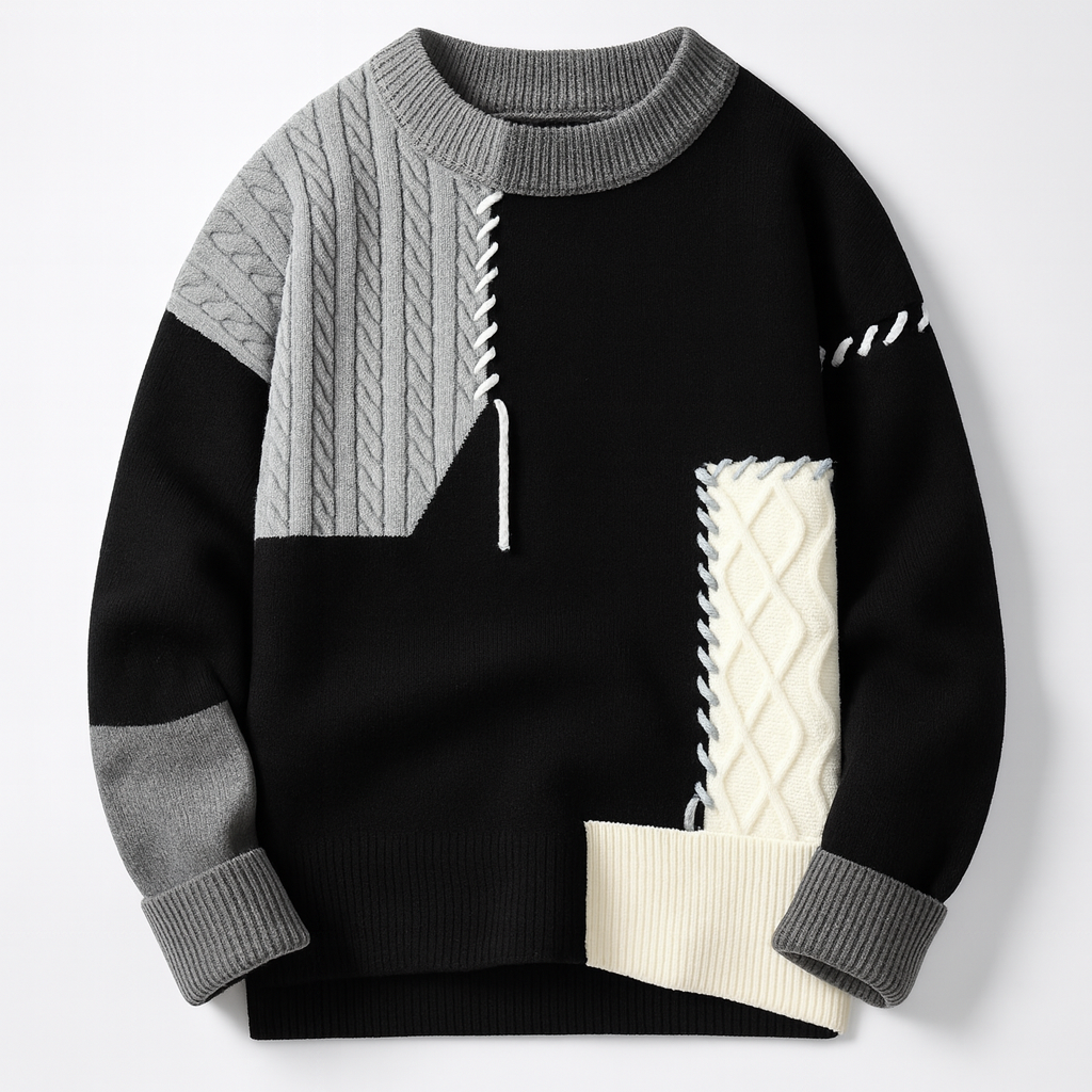 DUMONT LYON | PULL PATCHWORK POUR HOMME