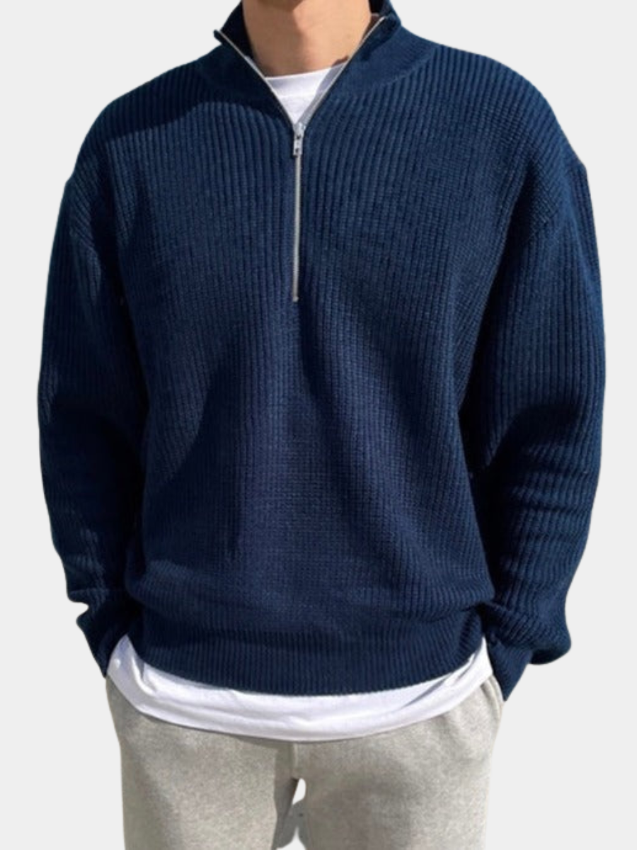 DUMONT LYON | PULL DEMI ZIPPÉ MODERNE
