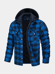 DUMONT LYON | VESTE À CARREAUX AVEC CAPUCHE