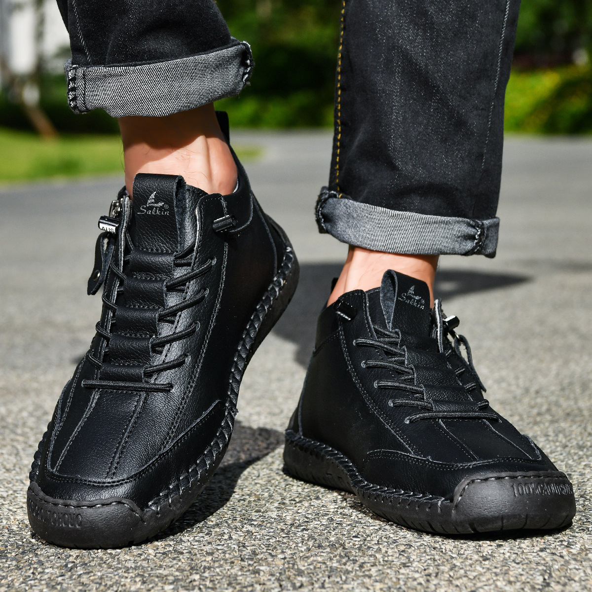 DUMONT LYON | CHAUSSURES EN NABUK AVEC ZIP POUR HOMME