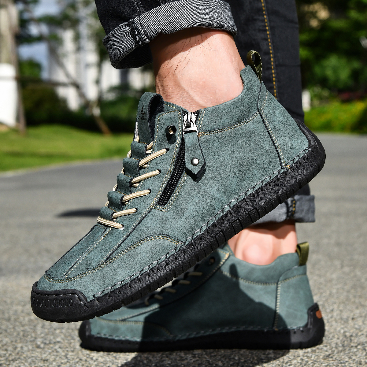 DUMONT LYON | CHAUSSURES EN NABUK AVEC ZIP POUR HOMME