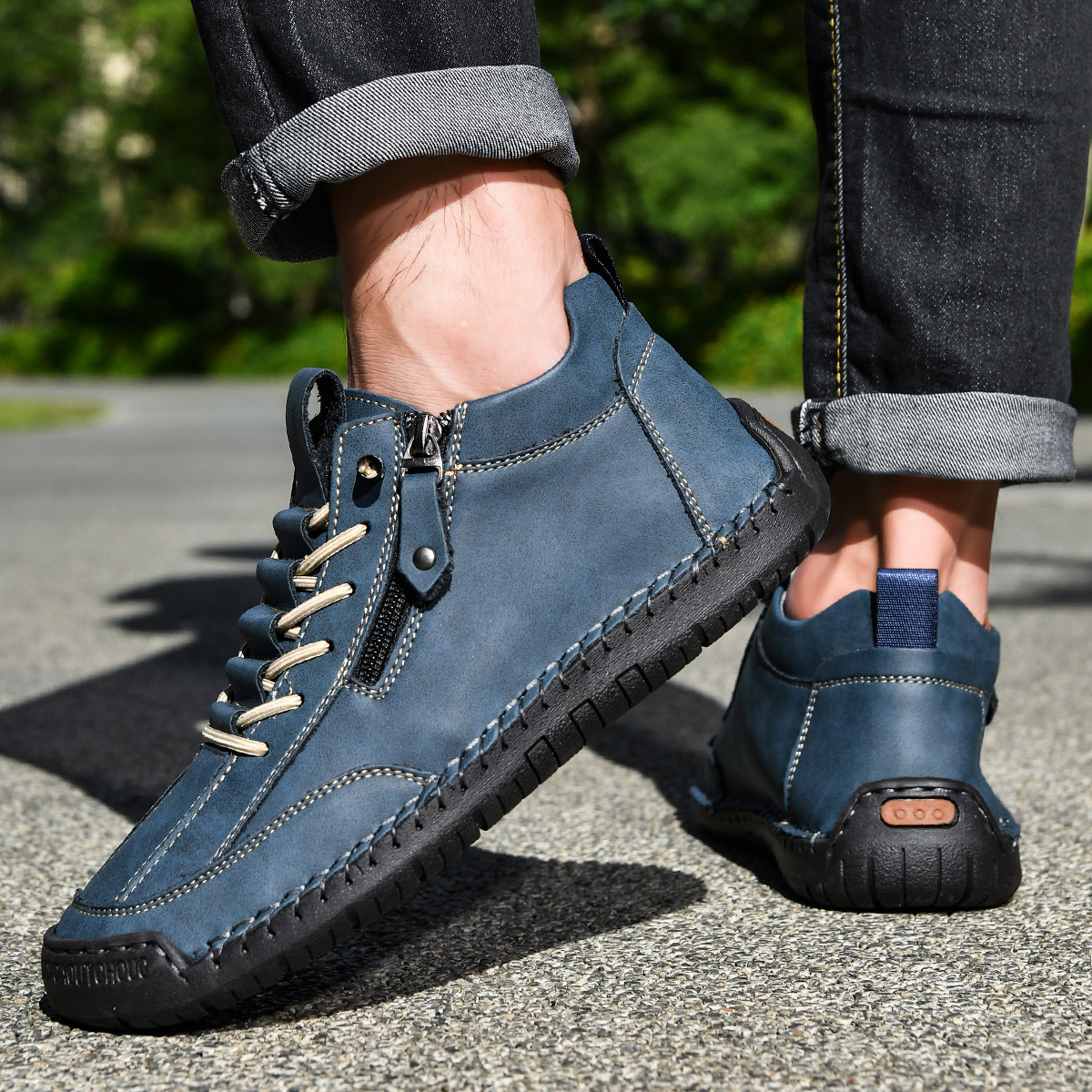 DUMONT LYON | CHAUSSURES EN NABUK AVEC ZIP POUR HOMME