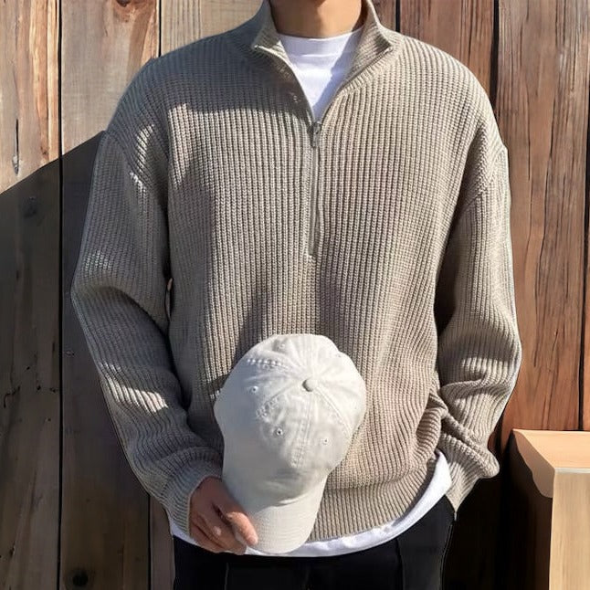 DUMONT LYON | PULL DEMI ZIPPÉ MODERNE