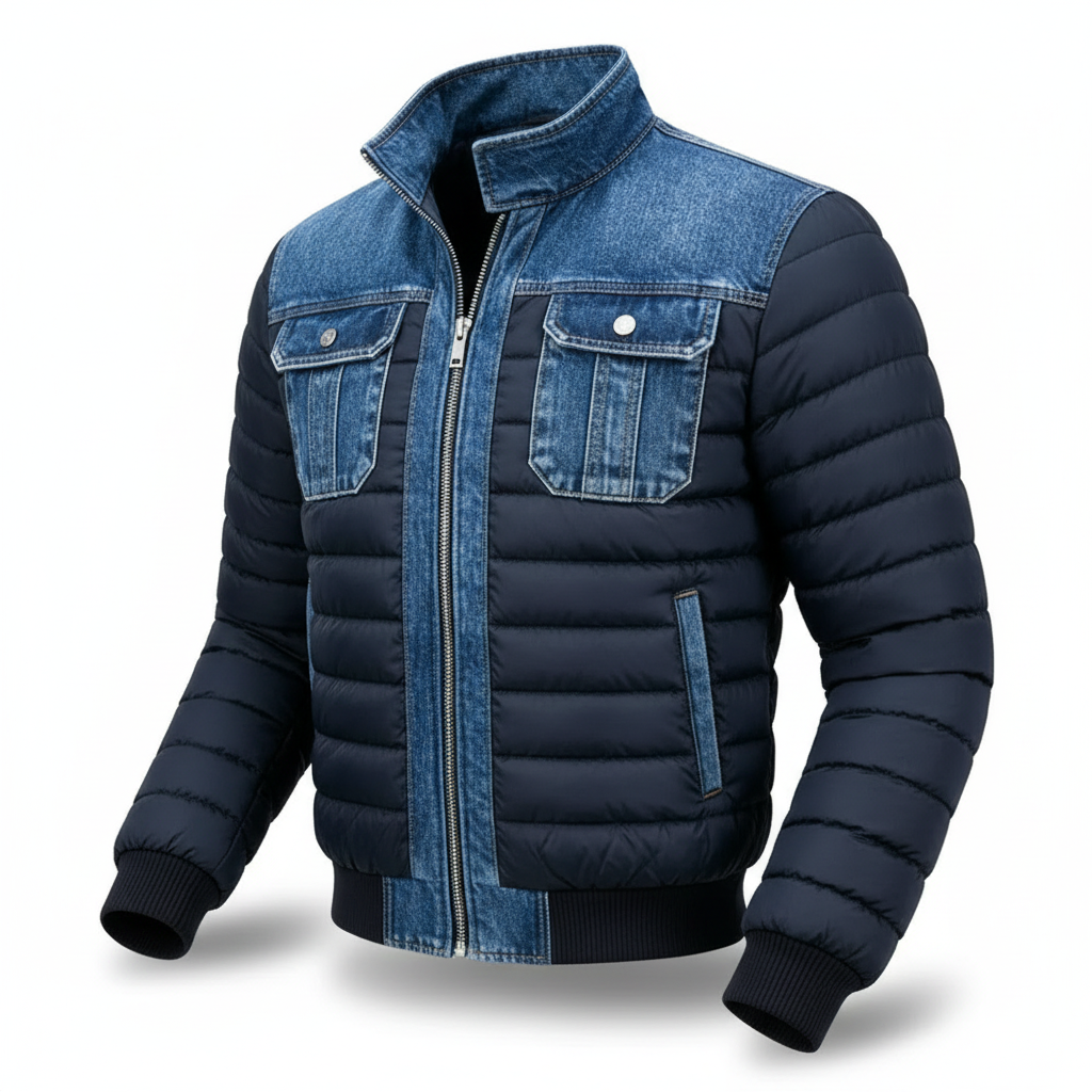DUMONT LYON | VESTE EN DENIM REMBOURRÉE HYBRIDE POUR HOMME