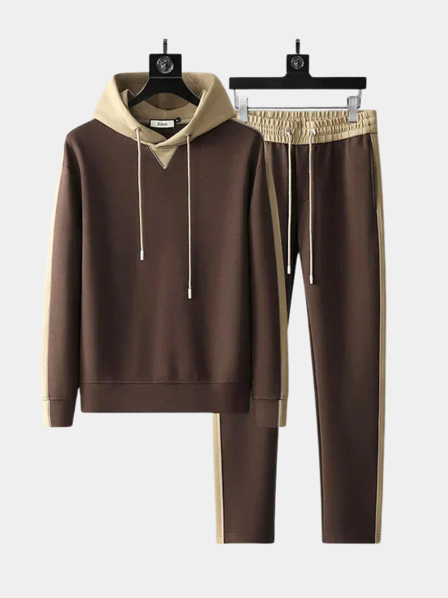 DUMONT LYON | ENSEMBLE EN SWEAT À CAPUCHE BICOLORE