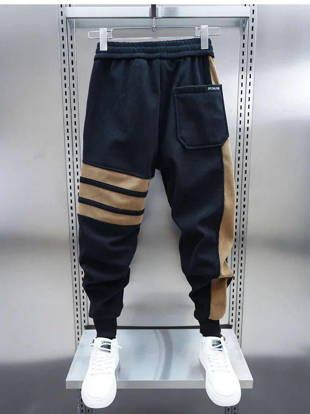 DUMONT LYON | PANTALON DÉCONTRACTÉ À RAYURES PATCHWORK