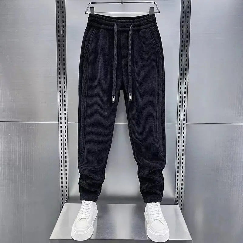 DUMONT LYON | PANTALON DE JOGGING DÉCONTRACTÉ EN VELOURS CÔTELÉ ET POLAIRE