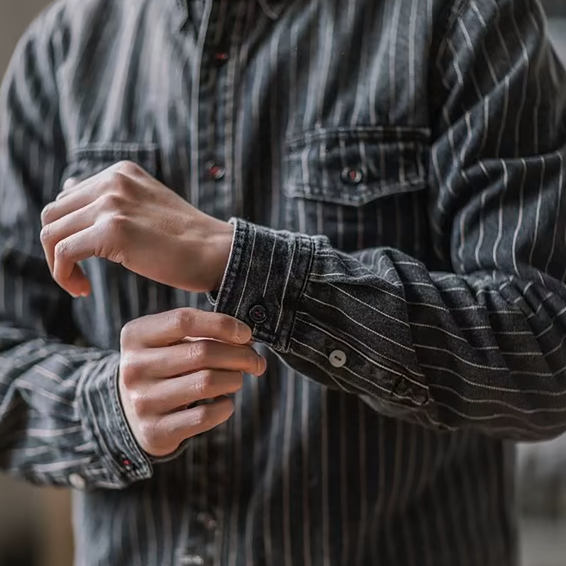 DUMONT LYON | CHEMISE À RAYURES MANCHES LONGUES POUR HOMME