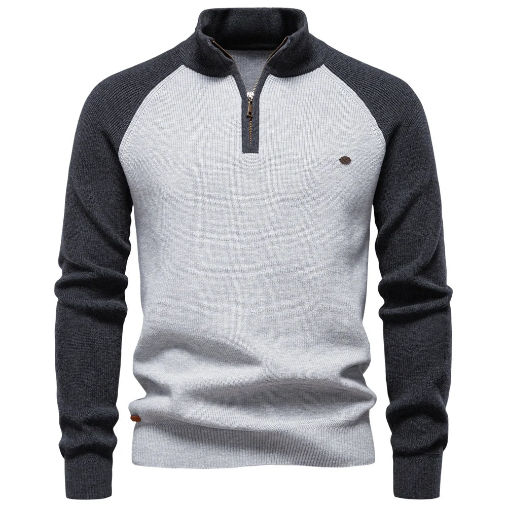 DUMONT LYON | PULL QUART ZIP POUR HOMME