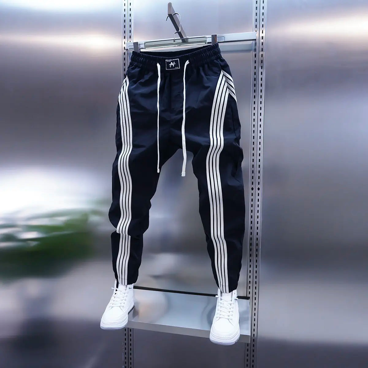 DUMONT LYON | PANTALON DE YOGA SPORTIF À RAYURES DÉCONTRACTÉ