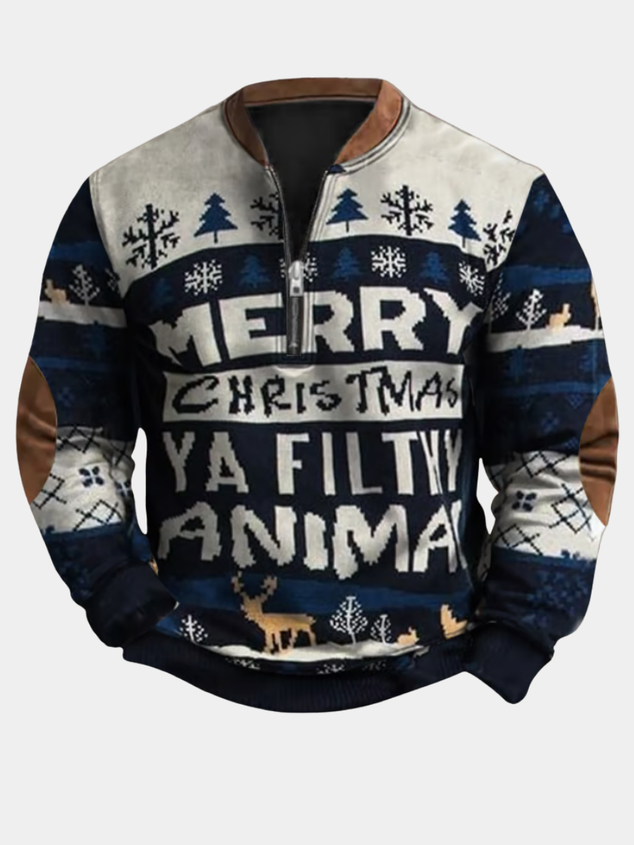 DUMONT LYON | PULL DE NOËL AVEC COL ZIPPE