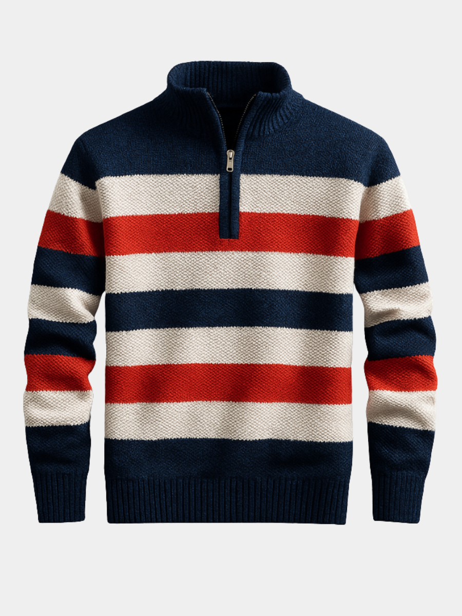 DUMONT LYON | PULLOVER EN MAILLE AVEC ZIP POUR HOMME