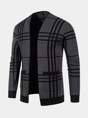 DUMONT LYON | CARDIGAN EN MAILLE À CARREAUX POUR HOMME