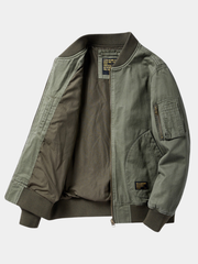 Blouson Bomber À Finitions Côtelées Pour Homme