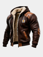 DUMONT LYON | VESTE VINTAGE EN DAIM AVEC CAPUCHE