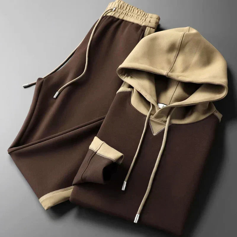 DUMONT LYON | ENSEMBLE EN SWEAT À CAPUCHE BICOLORE