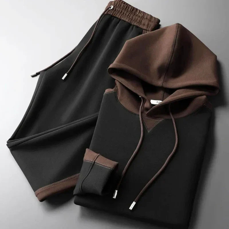 DUMONT LYON | ENSEMBLE EN SWEAT À CAPUCHE BICOLORE