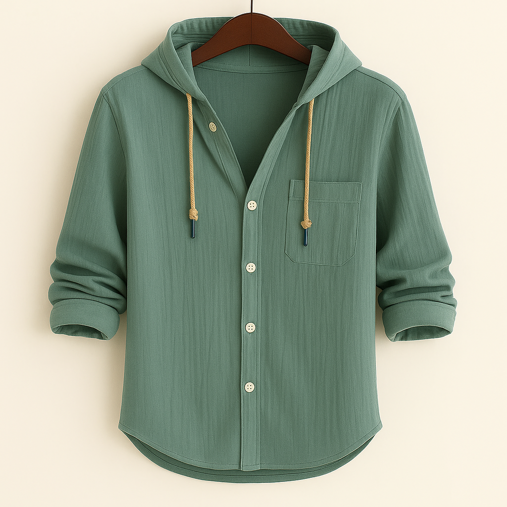 DUMONT LYON™ | CHEMISE DE LUXE EN COTON DOUX AVEC CAPUCHE