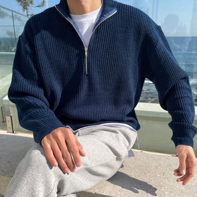 DUMONT LYON | PULL DEMI ZIPPÉ MODERNE