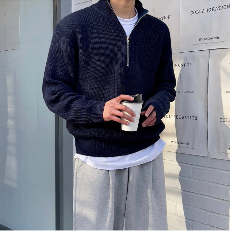 DUMONT LYON | PULL DEMI ZIPPÉ MODERNE