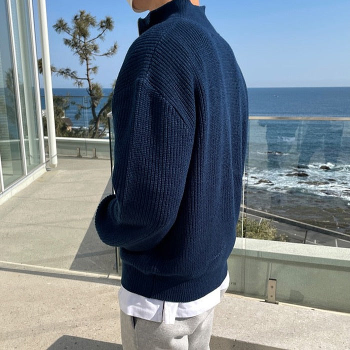 DUMONT LYON | PULL DEMI ZIPPÉ MODERNE