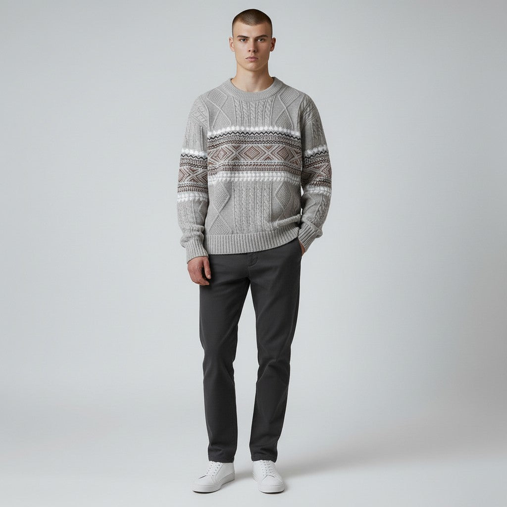 DUMONT LYON | PULL EN MAILLE NORDIQUE POUR HOMME